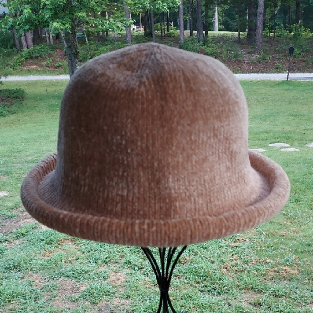 Women's Tan Faux Wool Bucket Hat